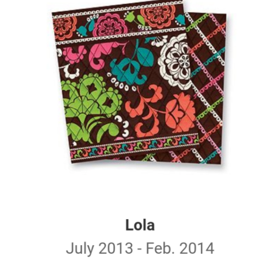 Vera Bradley 100 handbag Lola NWT  RETIRED print - Picture 11 of 11